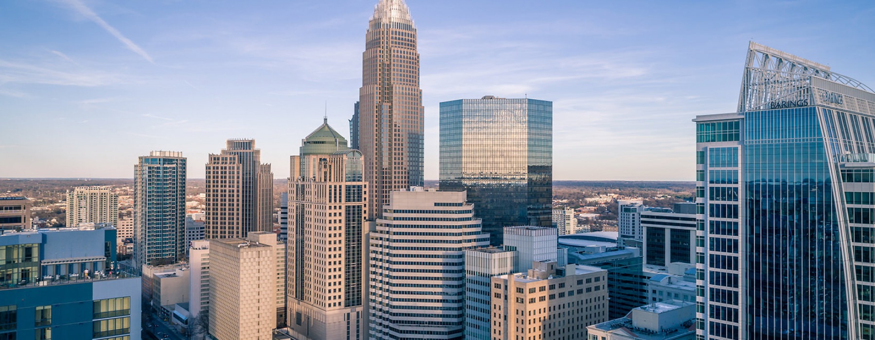 Daytime skyline of Charlotte 